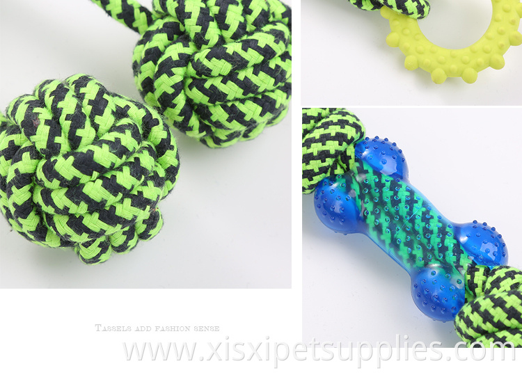 Amazon Hot Sale 8pack Pet Dog Cotton Rope Toy Molar chew toy